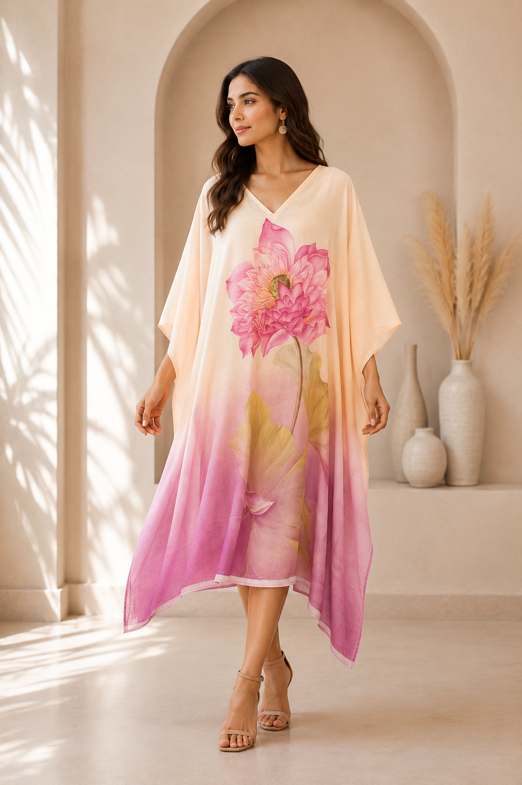 Blush Lotus Kaftan