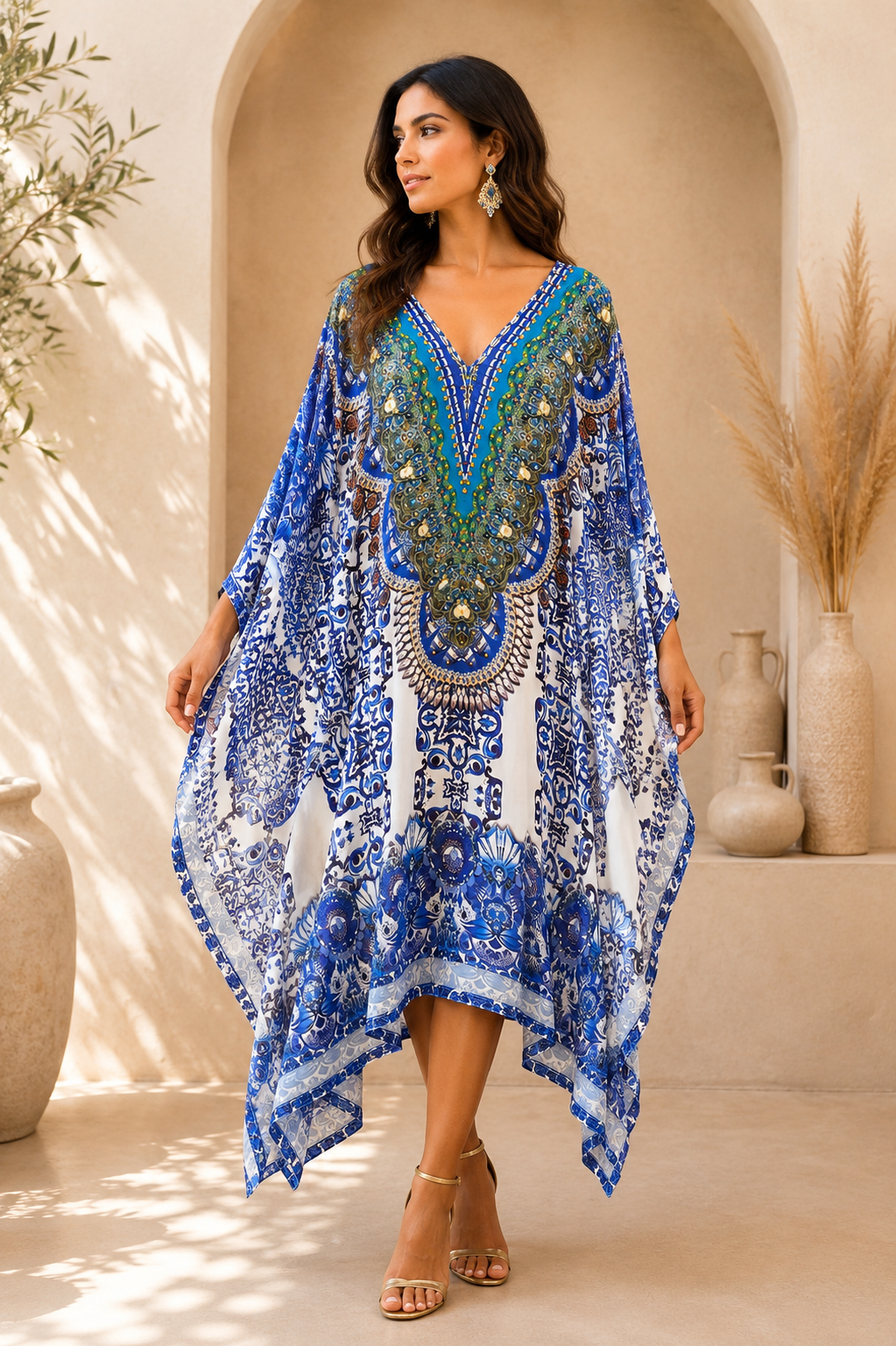 Royal Sapphire Kaftan