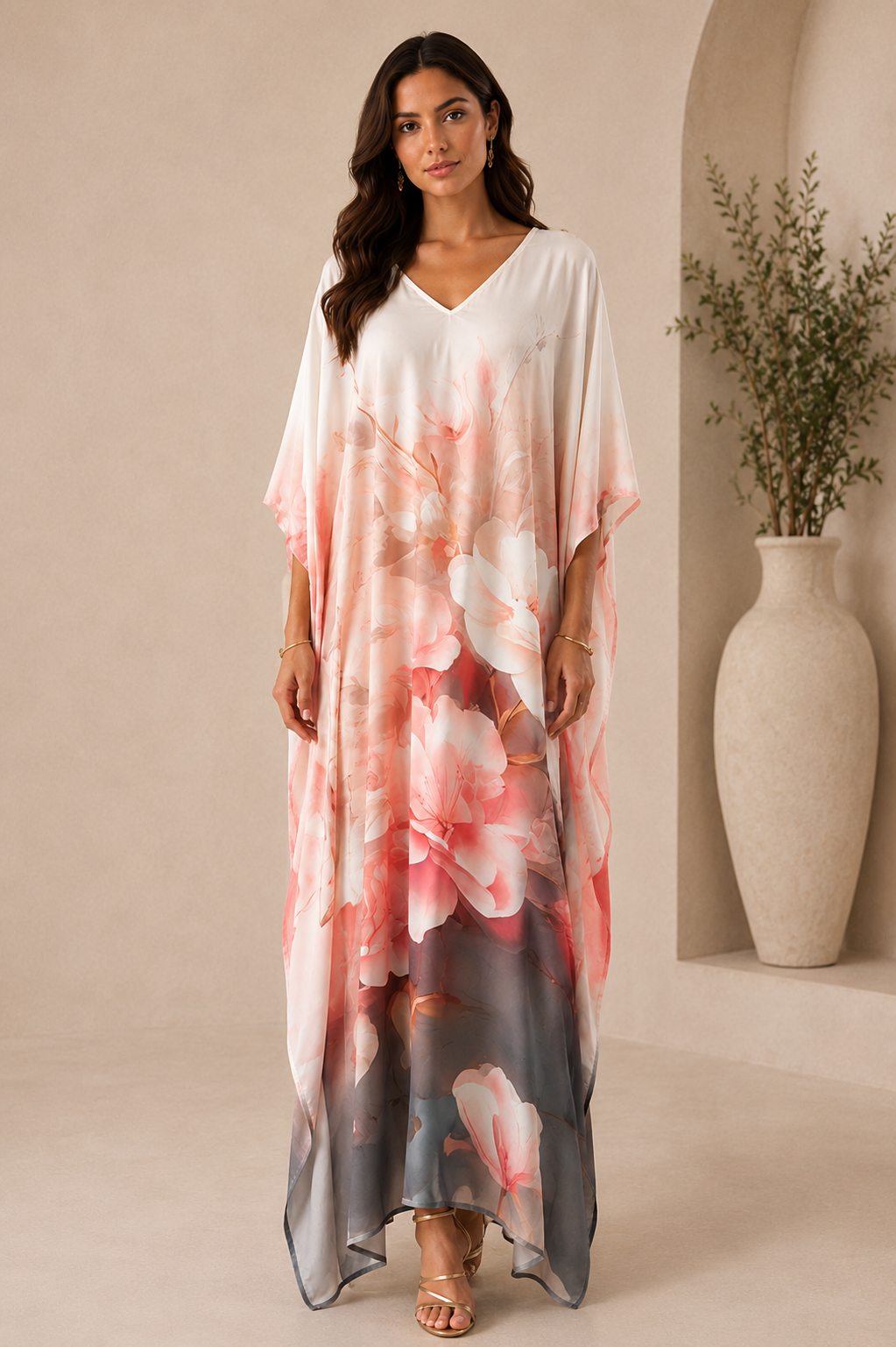 Blush Bloom Luxury Kaftan