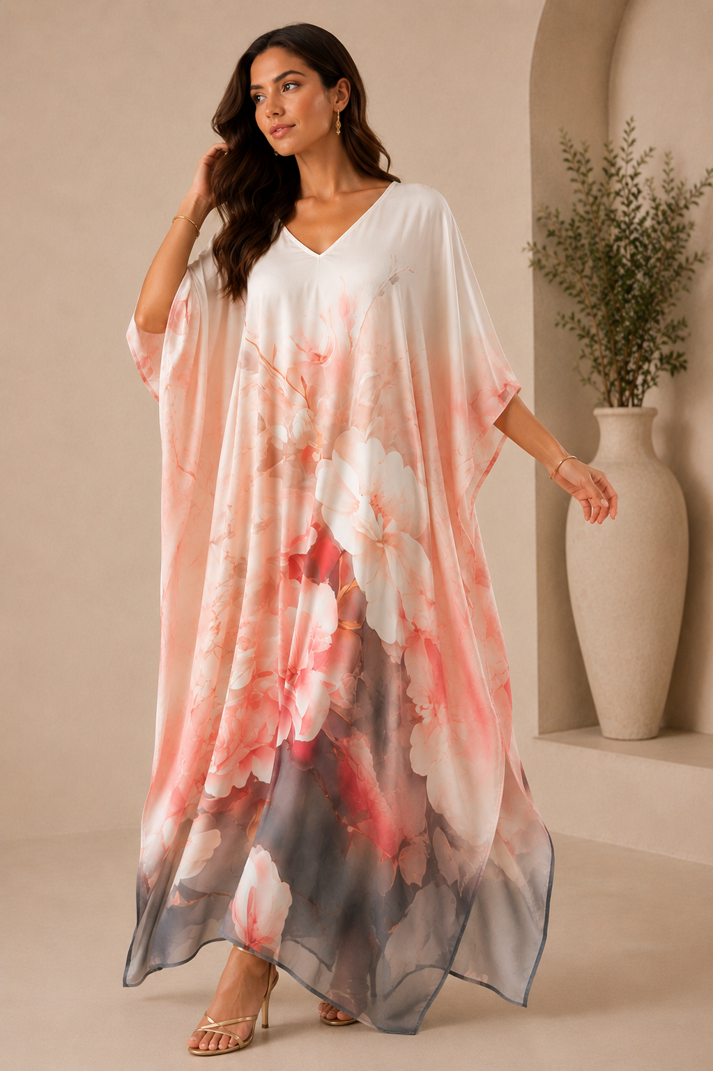 Blush Bloom Luxury Kaftan