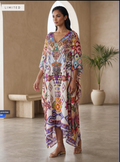 Mosaic Jewel Print Embellished Kaftan